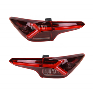 Red Cover Fortuner 2015-2022 sw4 tail light led car rear led lights tail lamp stop brake light accessories