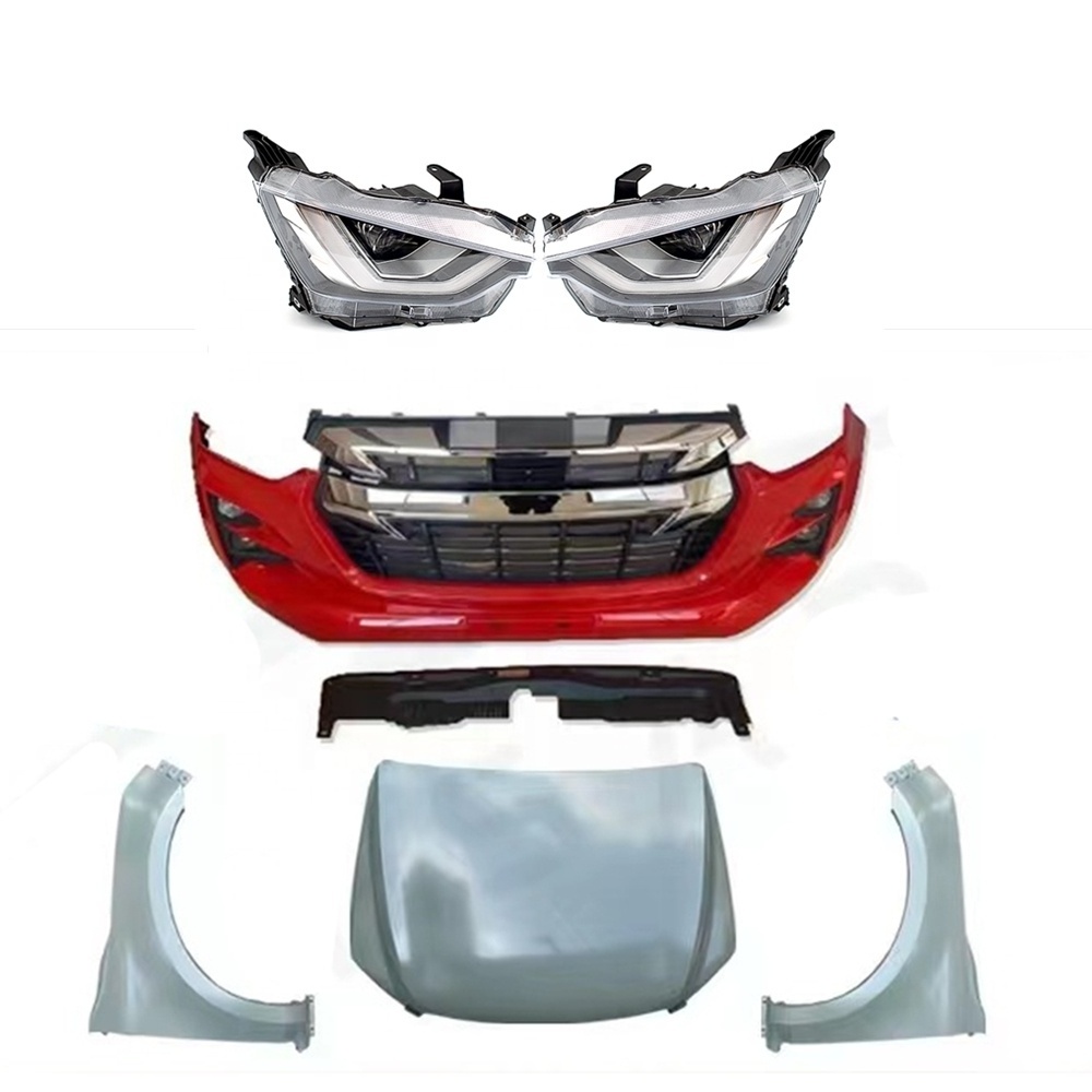 2020 2021 D-max design accessories car bumper body kit front facelift for Dmax 2013 upgrade kits bodykit with LED headlight