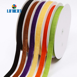 Factory Good Quality Single Face Stretch Elastic Velvet Ribbon Wholesale