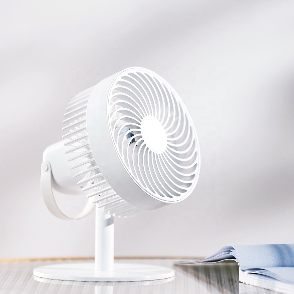 Small Circulating Fan with Remote Control, Table Fan, Smart Cool Circulation Air Mini Ceiling Fan with LED Lights