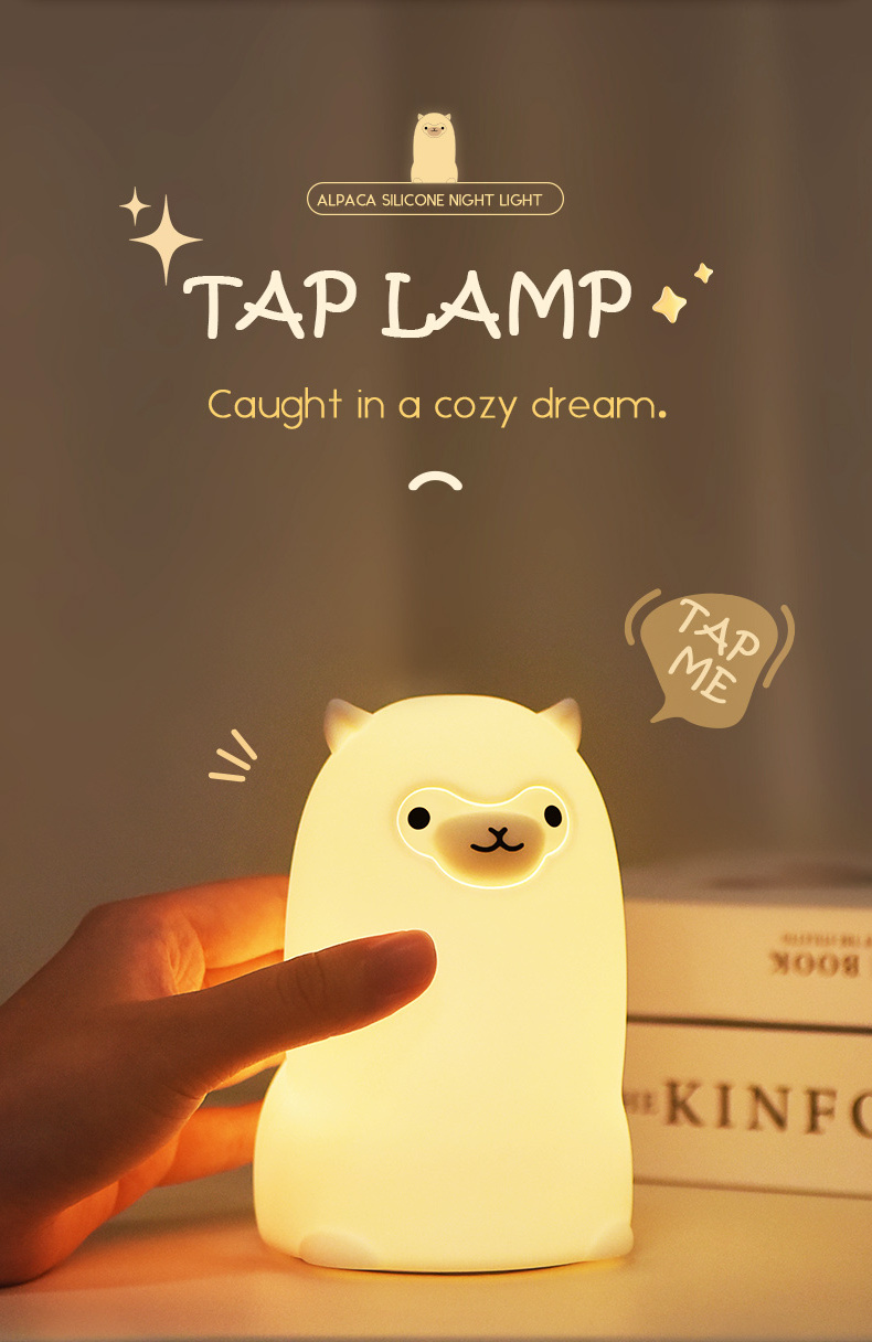 Rechargeable Touch Light Silicone Night Light for Kids Room USB Cheap Seller of Silicone Pat Sheep Night Lights