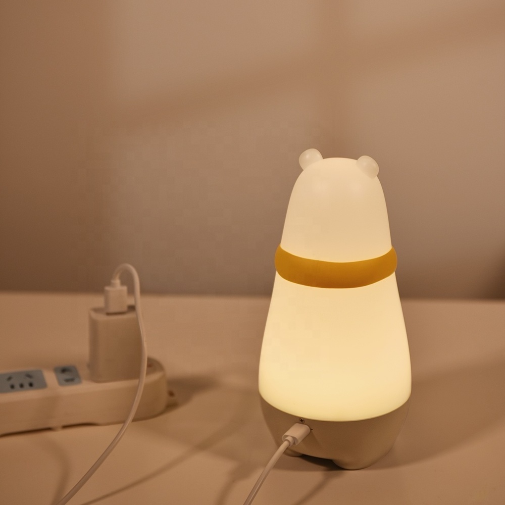 Cute Bear Shaped Night Light -Warm Led Illumination, USB Powered Home Decor, Soothing Ambient Lighting For Nursery