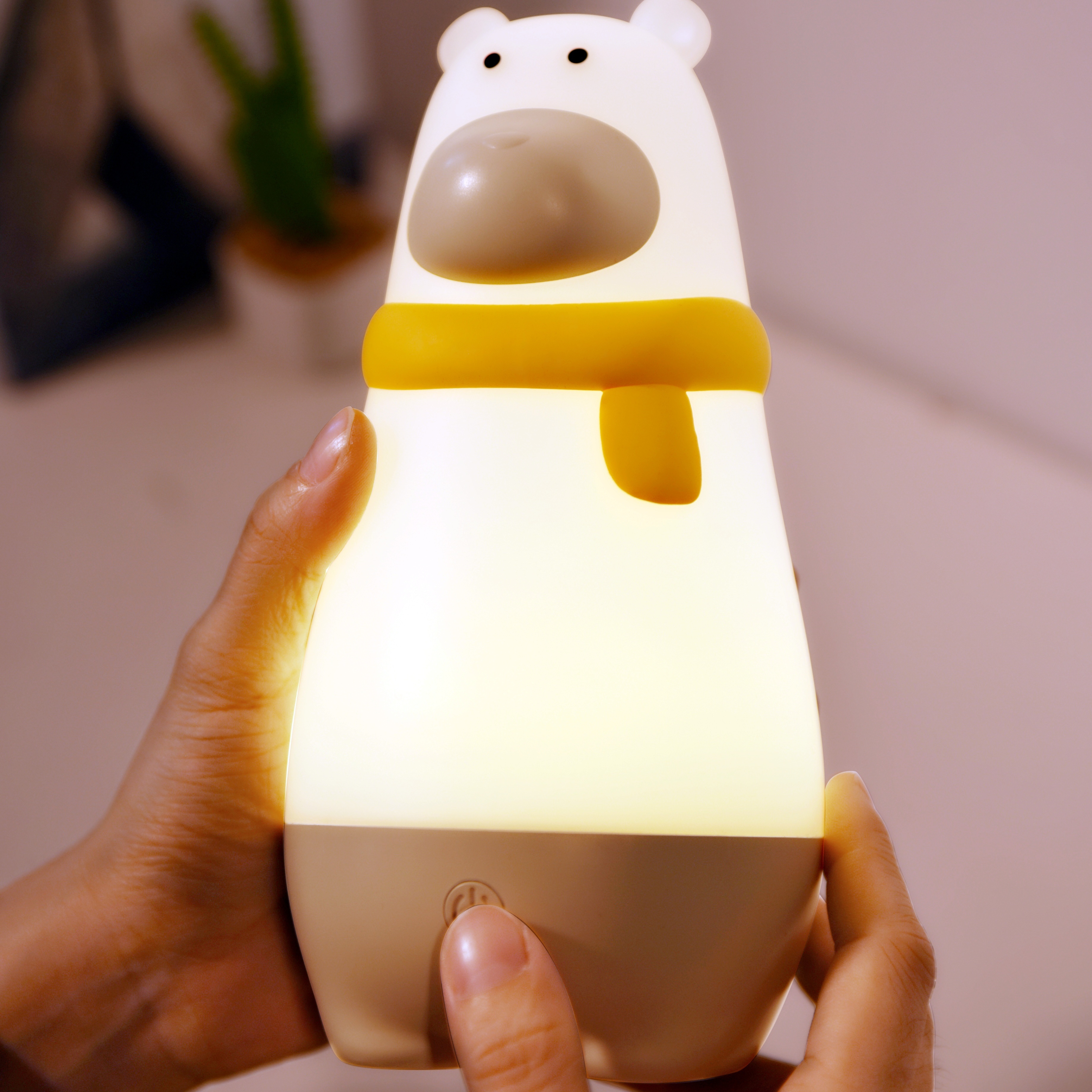 Cute Bear Shaped Night Light -Warm Led Illumination, USB Powered Home Decor, Soothing Ambient Lighting For Nursery