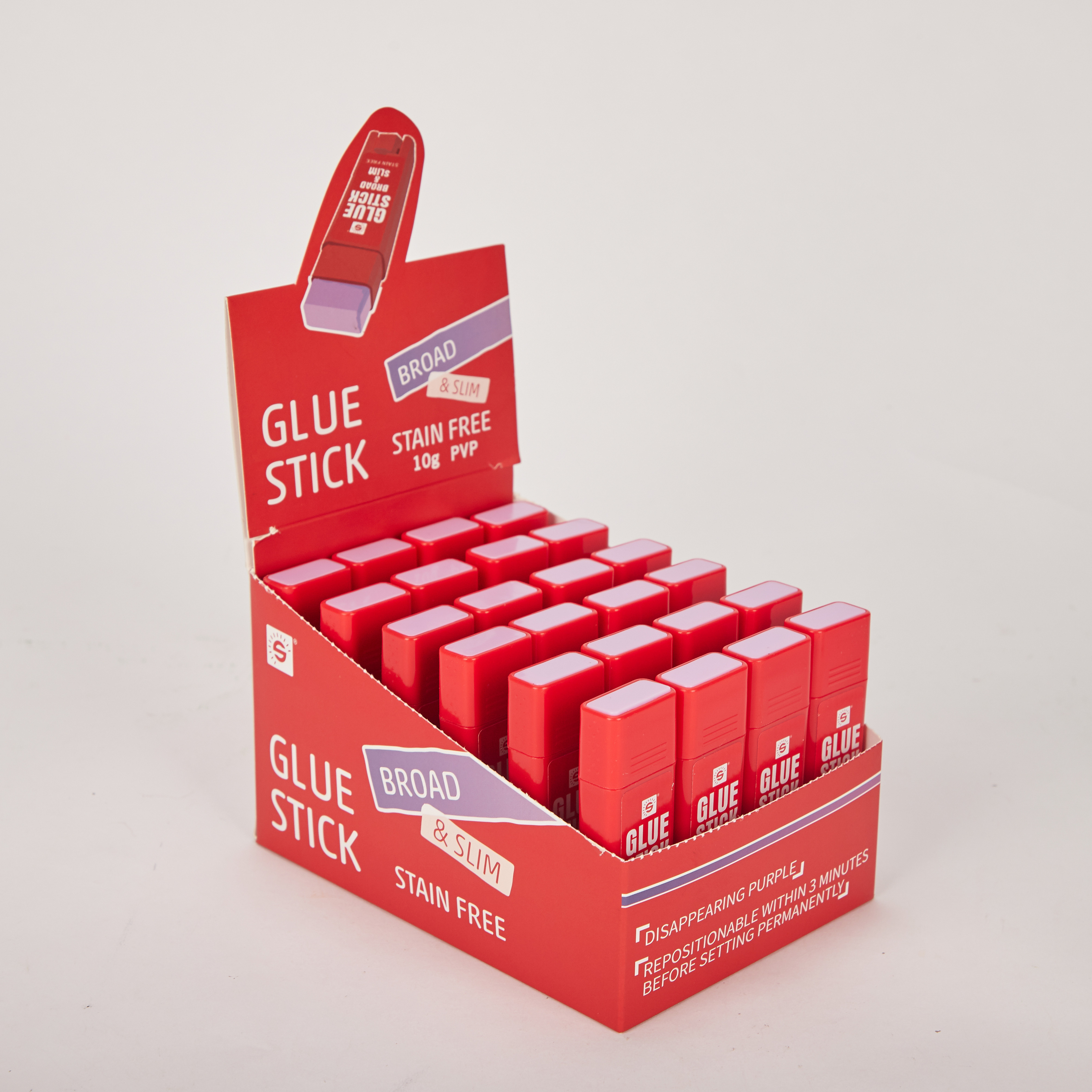 24Pcs Repositionable Glue Stick All Purpose Glue Sticks, Washable 9G Glue