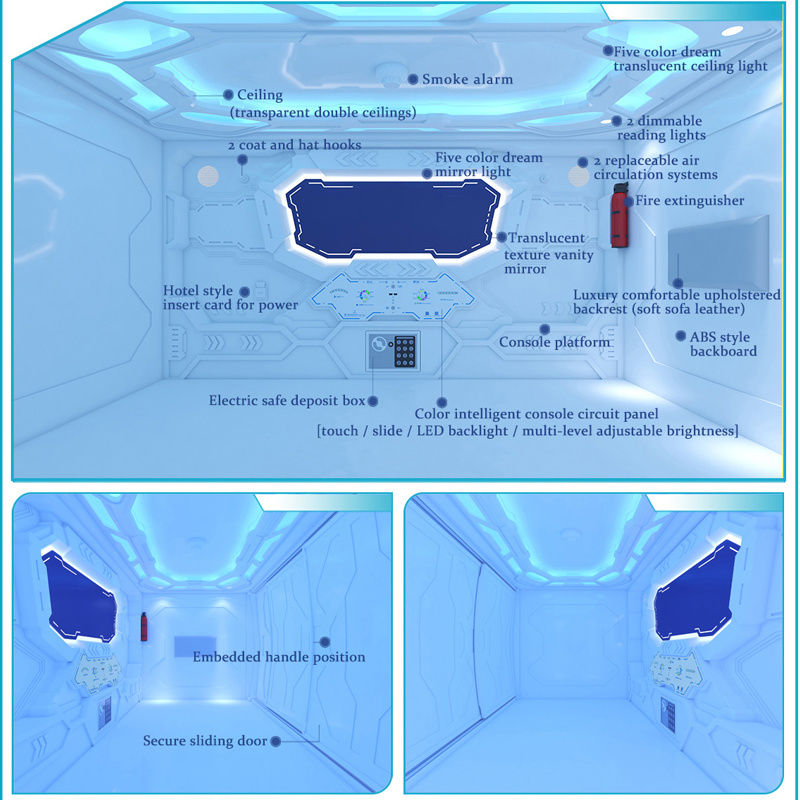 Space capsule bed Hotel apartment Family dormitory bed Sleep capsule bed