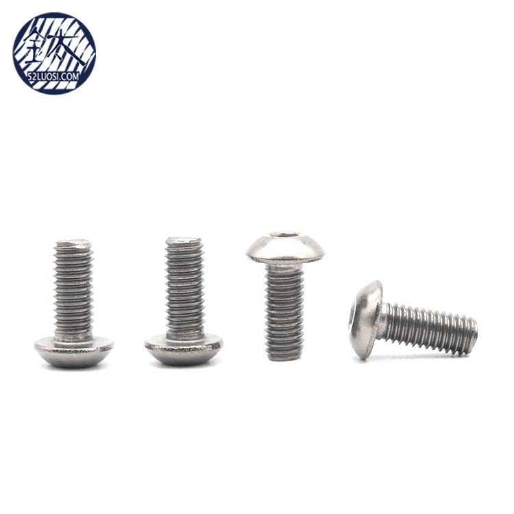 Titanium Fasteners ISO 7380 M2 Titanium Hex Socket Button Pan Head Screw