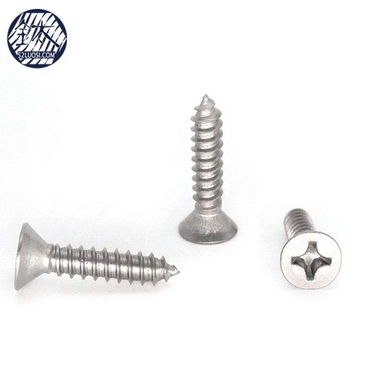 Corrosion Resistant M4 Cross Recessed Countersunk Head Titanium Self Tapping Screw