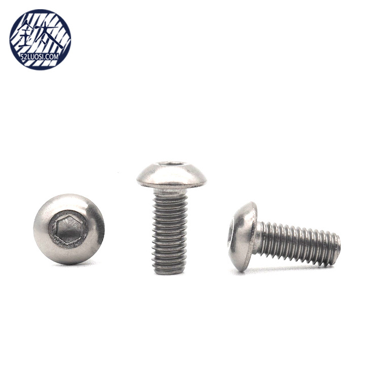 Titanium Fasteners ISO 7380 M2 Titanium Hex Socket Button Pan Head Screw