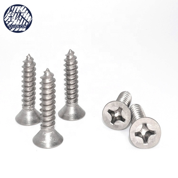 Corrosion Resistant M4 Cross Recessed Countersunk Head Titanium Self Tapping Screw