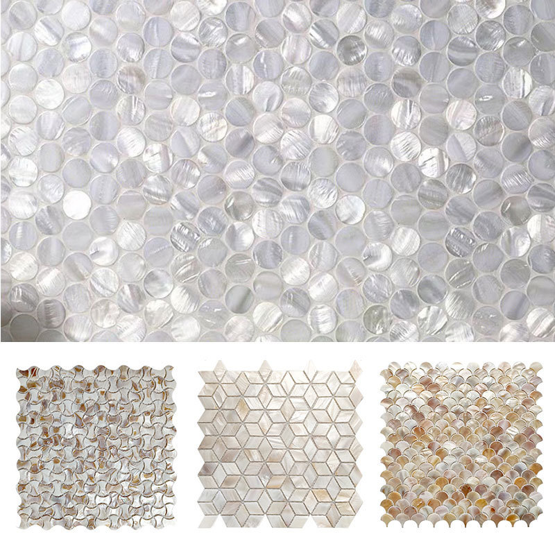 pattern floor gold anti-slip printing bistro table silver peel mix marble mosaic tile