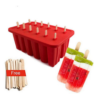 OEM Food Grade Popsicle Mold Ice Tray Puck 12 Holes 100%Food Grade Silicone Ice Cream Mold