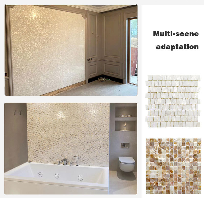 pattern floor gold anti-slip printing bistro table silver peel mix marble mosaic tile