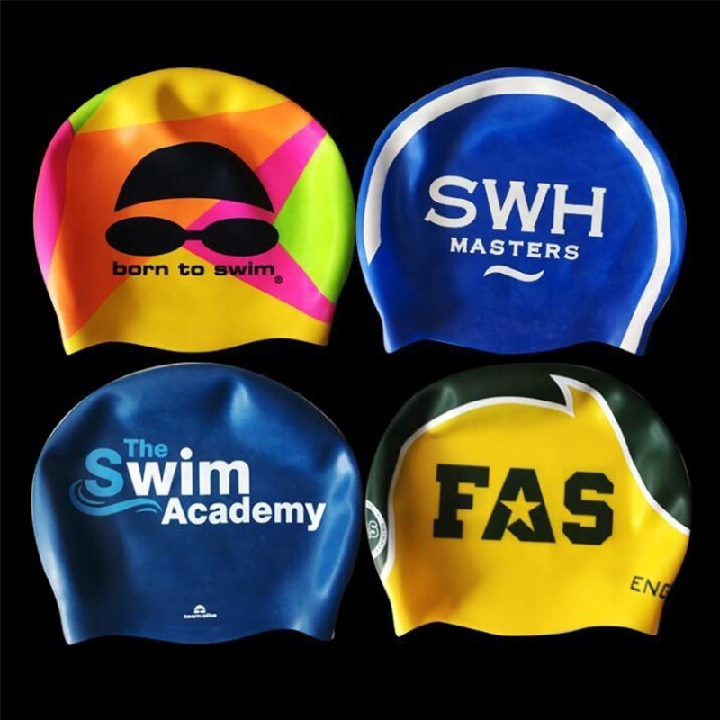 OEM Custom Logo Printed Suitable Seamless Hat Silicone Swim Cap Pure Color Swimming Cap Customized Waterproof TYCAP-100 Welcomed