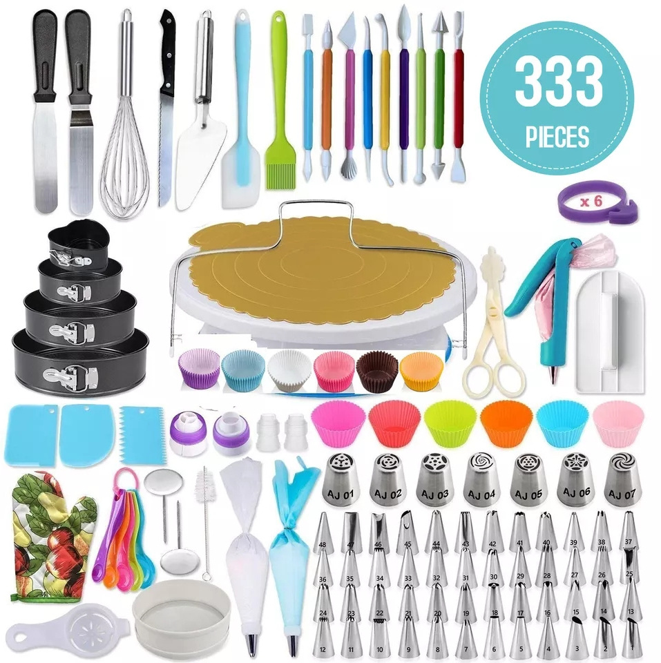 Factory 333pcs cake set Cake Decorating Supplies Kit Baking Pastry Tools Baking Accessories cake tools baking tools sets