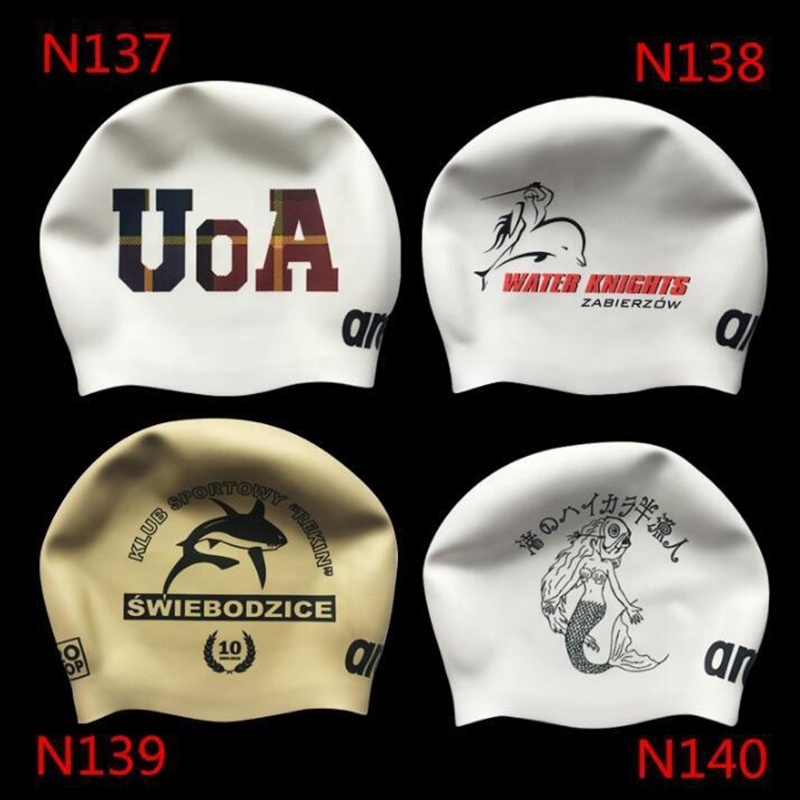 OEM Custom Logo Printed Suitable Seamless Hat Silicone Swim Cap Pure Color Swimming Cap Customized Waterproof TYCAP-100 Welcomed