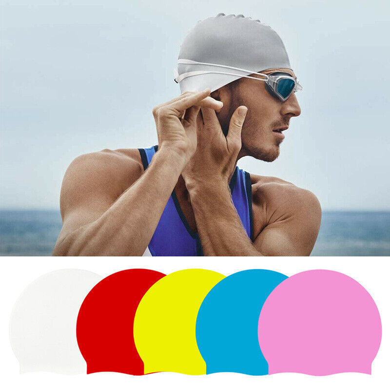 Soft Elastic Neoprene Swimming Flap Cap Long Hair Swim Pool Hat Men Women Unisex Waterproof Visor Wide Swimming Cap