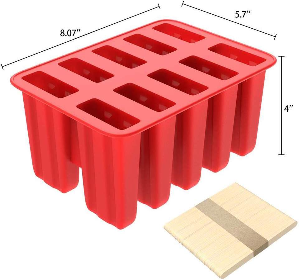 OEM Food Grade Popsicle Mold Ice Tray Puck 12 Holes 100%Food Grade Silicone Ice Cream Mold