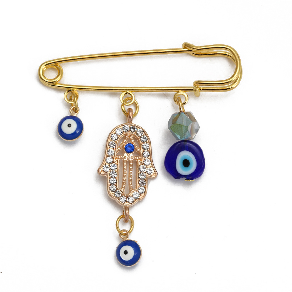 New brooch palm Turkey devil's eye brooch blue Evil Eye pin jewelry fashion jewelry brooches women