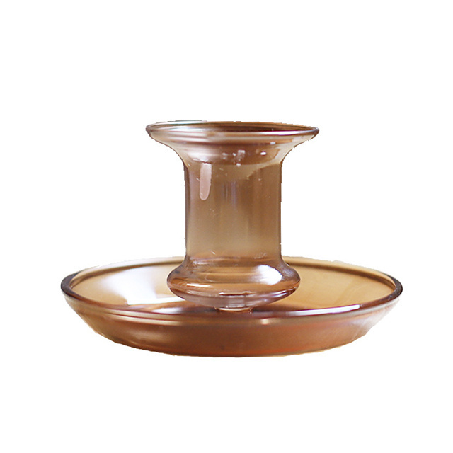 Wholesale Taper  Pillar Votive  Hand blown Borosilicate Glass Candle Holders for Home Decoration