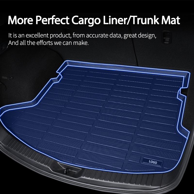 All Weather 3D TPE Car Trunk Mats Cargo Liner For BMW X1 2023- Boot Mat Luggage Mat Cargo Floor Protector