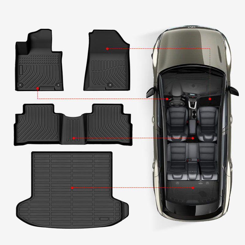 China Supplier 3D TPE Car Floor Mats Trunk Floor Mats Carpets For Kia Soul Cadenza Cerato EV6 Forte K3 K5 K7 Car mats