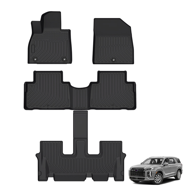 All Weather Lhd Carpets Foot Mats 3D Tpe Car Floor Mat For Hyundai Palisade 2020 2023 2024 Car Mats