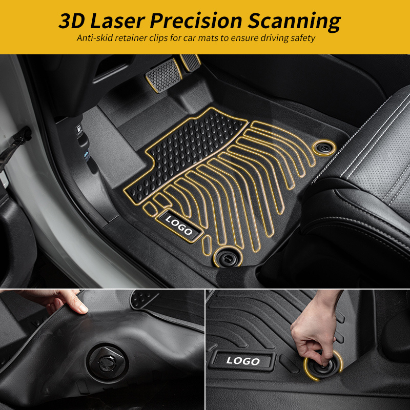 All Weather 3D TPE Car Floor Mats Cargo Liner Carpet For Tesla Model 3 2017-2019 Car Mats Auto Accessories