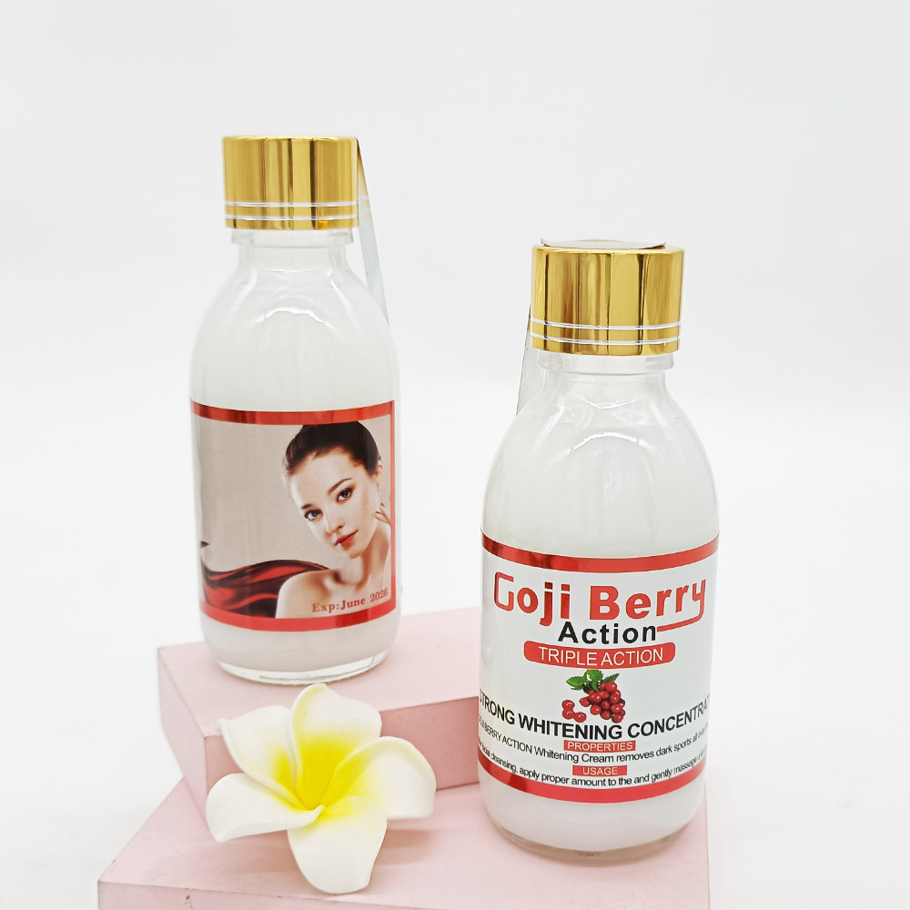 Goji Berry Action Whitening Cream Removing Dark Spots Natural Body Skin Care Serum Product With Vitamin And Collagen 100ML