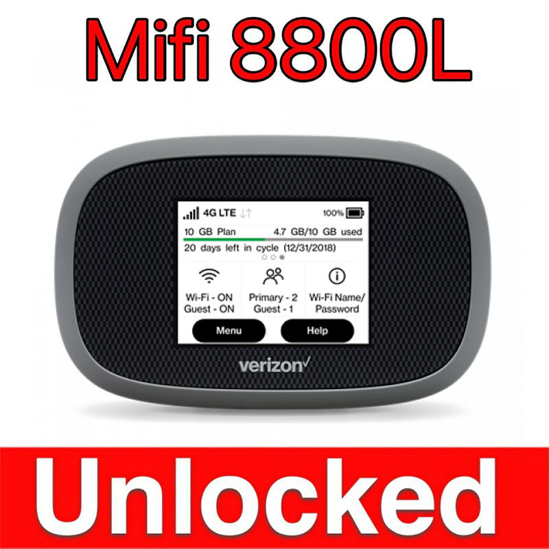 Original Unlocked 1.2Gbps MiFi8800L CAT18 Verizon 3G 4G Modem WiFi Mobile Hotspot Jetpack Router With External Antenna Port