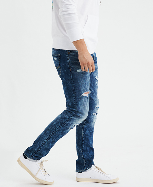 Men Modern broken style stock jeans