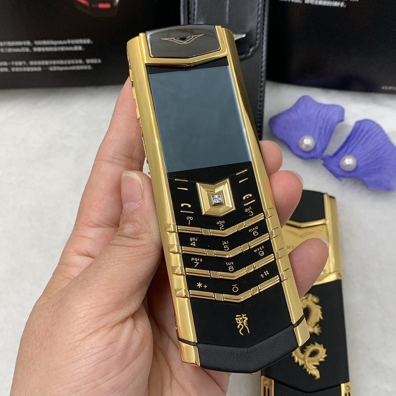 New Hot sale unlocked luxury vertue Mini phone K8 + golden dragon dialer keypad cell phone  elderly mobile phone   wholesale