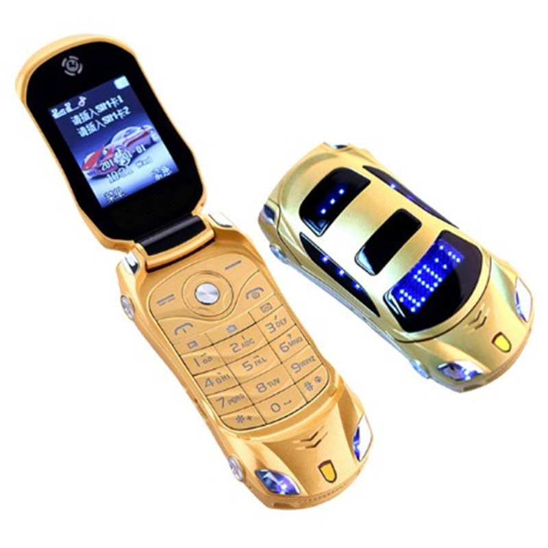 2022 NEW Hot selling Hot Sale 1.8 Inch Flip and Car Shaped Desgin Dual Sim Cards F15  mini  Student Mobile Phone