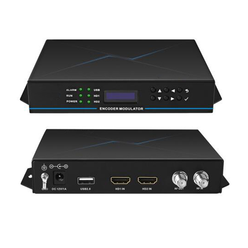 Digital TV Encoder Modulator SKD211X 2 HD&1 USB to RF DVB-C DTMB ISDB-T DVB-T ATSC H.264 CATV Encoder Modulator