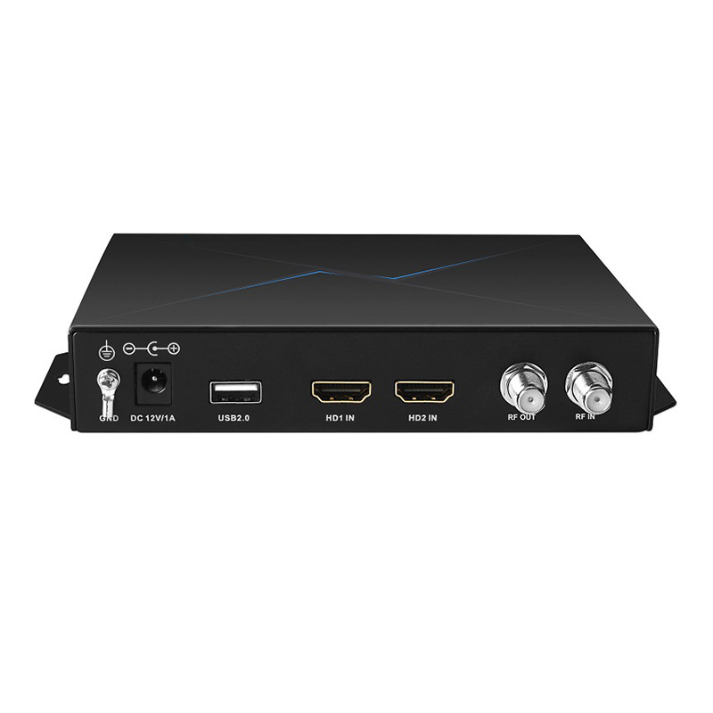 Digital TV Encoder Modulator SKD211X 2 HD&1 USB to RF DVB-C DTMB ISDB-T DVB-T ATSC H.264 CATV Encoder Modulator