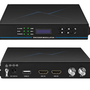 Digital TV Encoder Modulator SKD211X 2 HD&1 USB to RF DVB-C DTMB ISDB-T DVB-T ATSC H.264 CATV Encoder Modulator