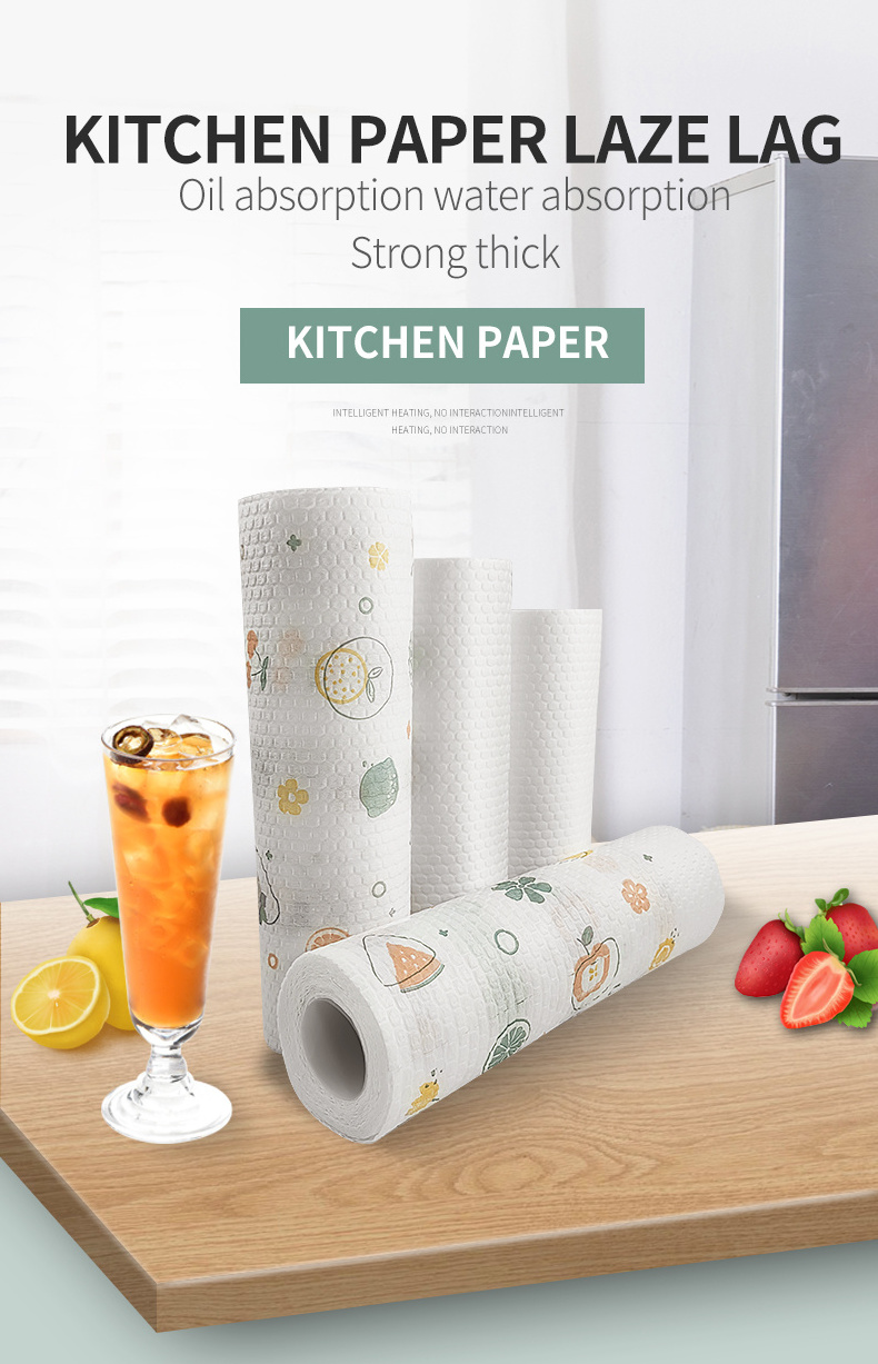 Strong Thick water oil absorption disposable washable kitchen towel with your private label kitchen paper factory price