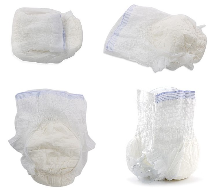 OEM Soft Non-woven Manufacturer Direct Sale Disposable Super Absorbent Ultra Thick Adult Diaper Pants For Inconvenient People