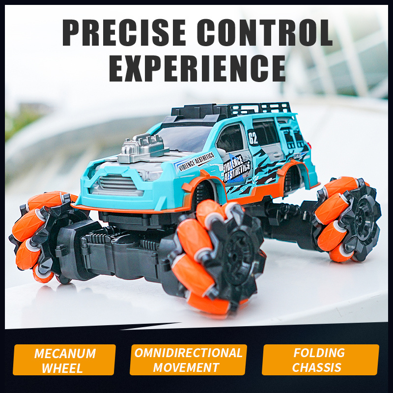 4wd 2.4g 1:14 radio control 360 rotating stunt car All Direction Drift RC Car Deformation Foldable Wheel Off Road Truck