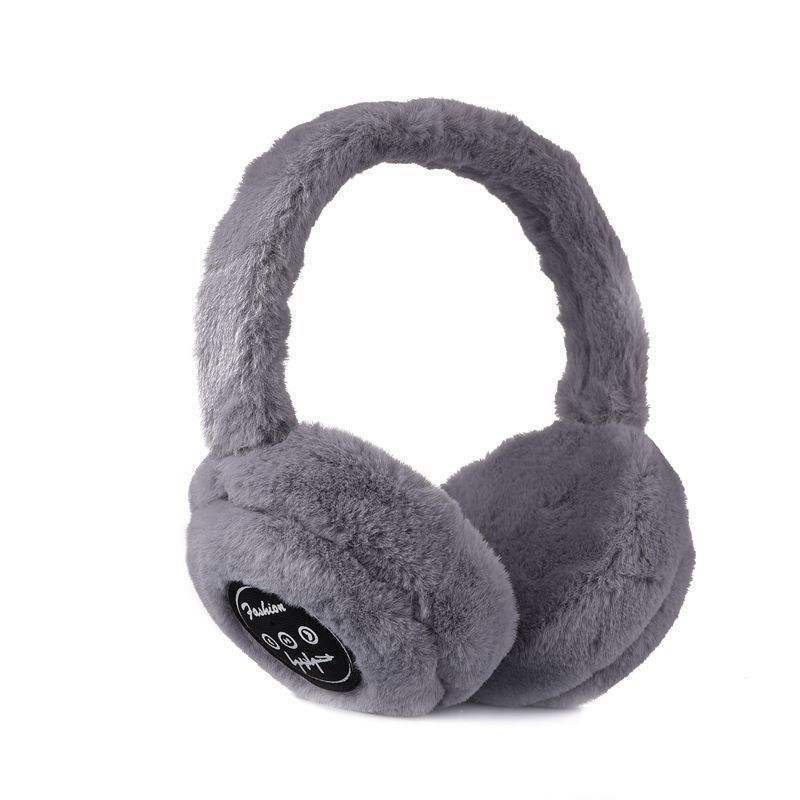 Factory Direct Sales Bluetooth 5.0 Music Earmuffs Wireless Call Earmuffs Rabbit Fur Plush Folding Earmuffs Headphone