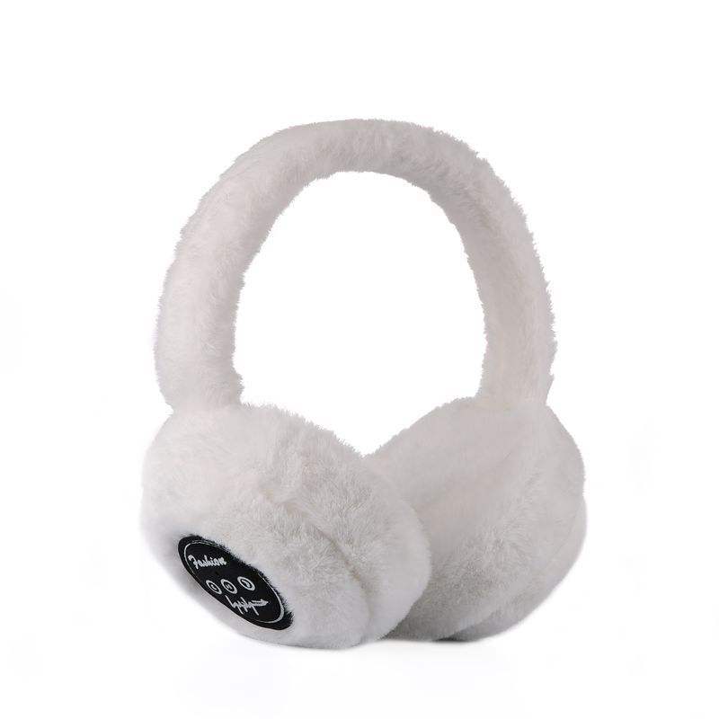 Factory Direct Sales Bluetooth 5.0 Music Earmuffs Wireless Call Earmuffs Rabbit Fur Plush Folding Earmuffs Headphone