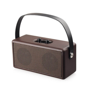 Retro Bluetooth Speaker Vintage Style Caixa De Som High Power Stereo Bluetooth-speaker D30 Portable Wooden Battery Plastic