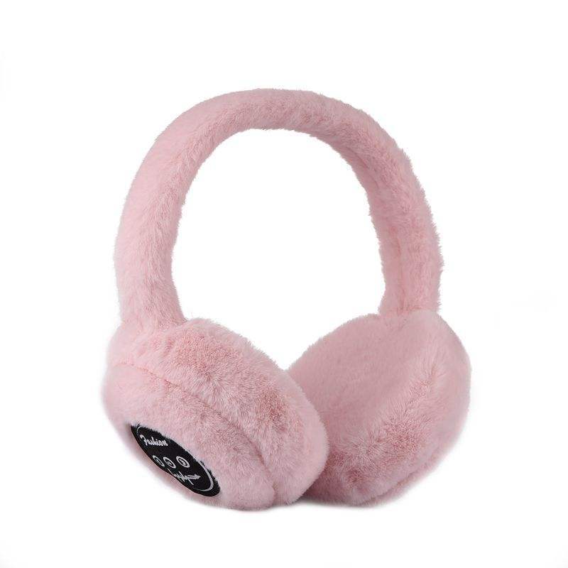 Factory Direct Sales Bluetooth 5.0 Music Earmuffs Wireless Call Earmuffs Rabbit Fur Plush Folding Earmuffs Headphone