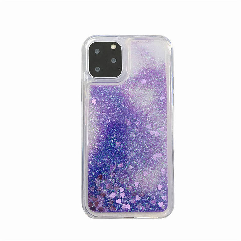 Liquid Water Glitter Phone Case Cover with Diamond Electroplated Laser Design Mobile Case for 12pro/11promax for Iphone ABS 344