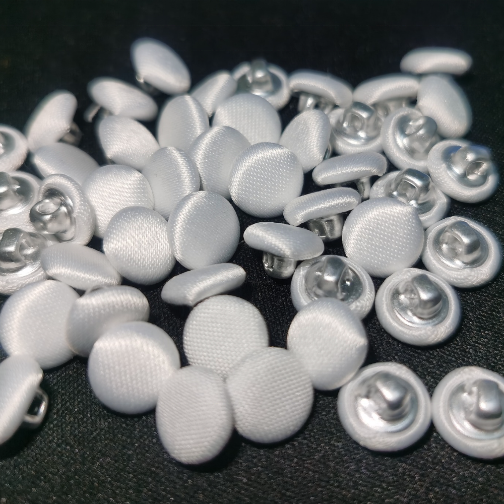 bridal buttons 10mm mini satin mushroom fabric cover buttons for wedding dress satin buttons up