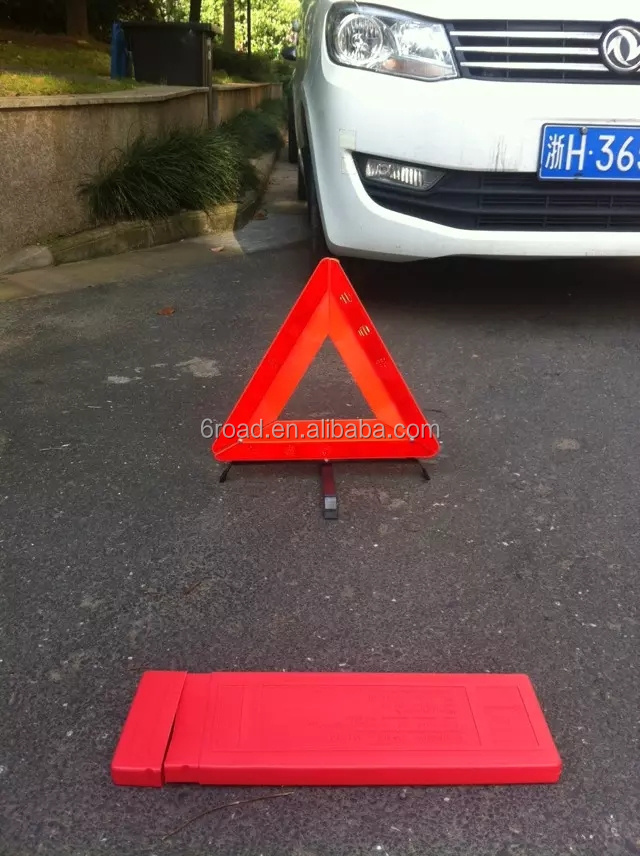 Red Safety Reflective Traffic Warning Triangle for Emergency