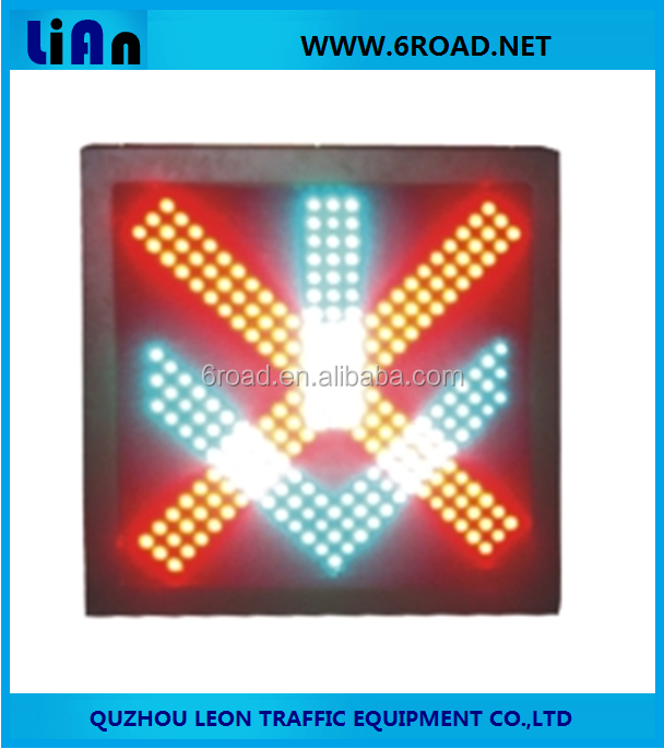 600mm Road Safety Red Cross and Green Arrow In One Unit LED Traffic Signal Light