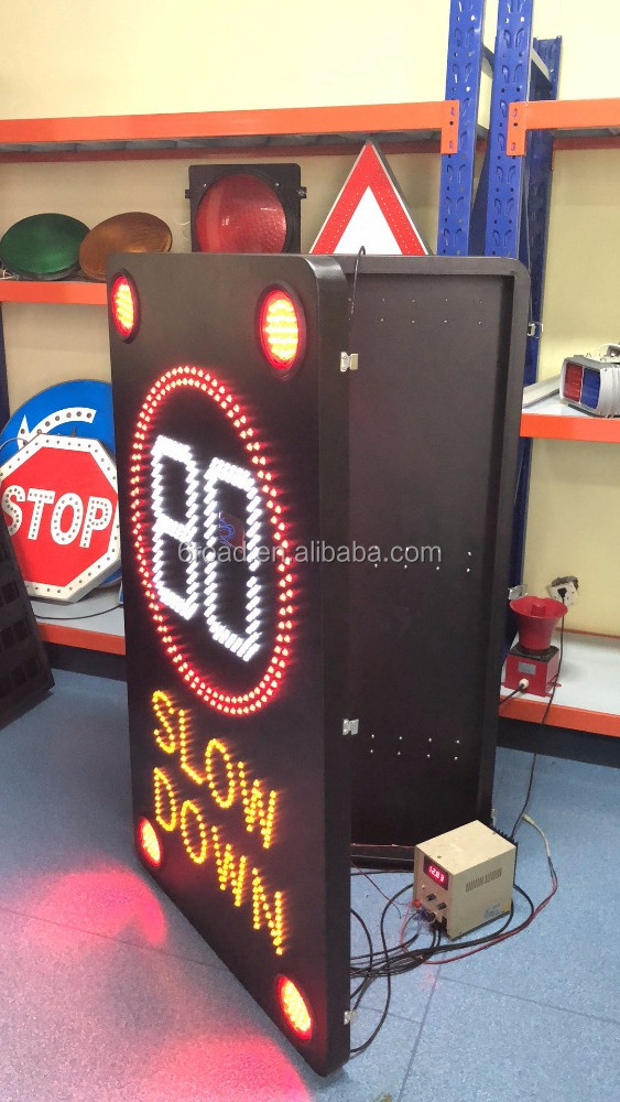 LED Radar Speed Activated Feedbacks Warning Signs, solar speed signs trailer, VMS