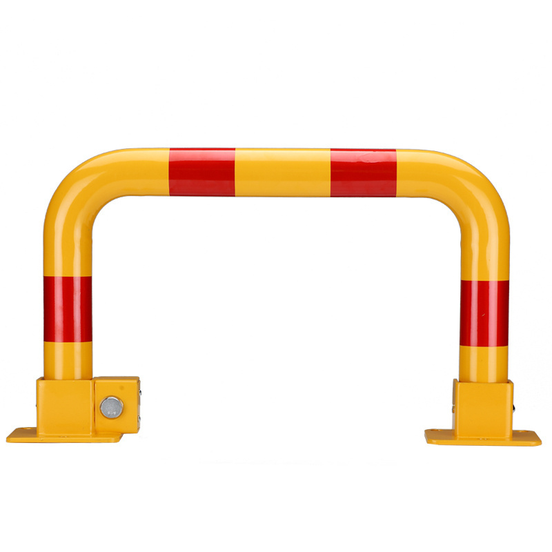 Yellow Black Simi automatic Parking Lot Barrier, Parking lock bollard