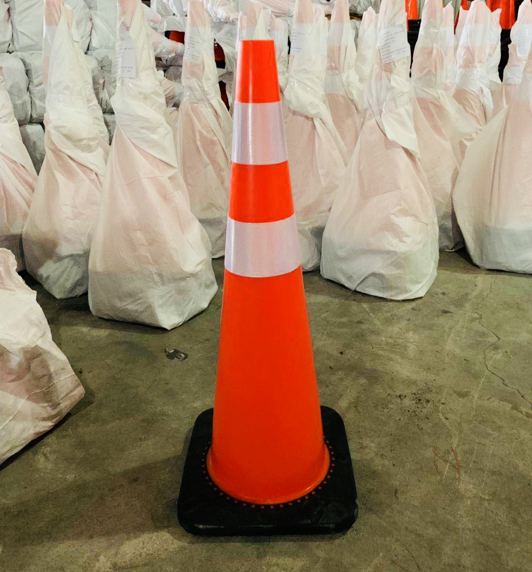 90cm PVC traffic road safety cone, 36inches Orange traffic cones