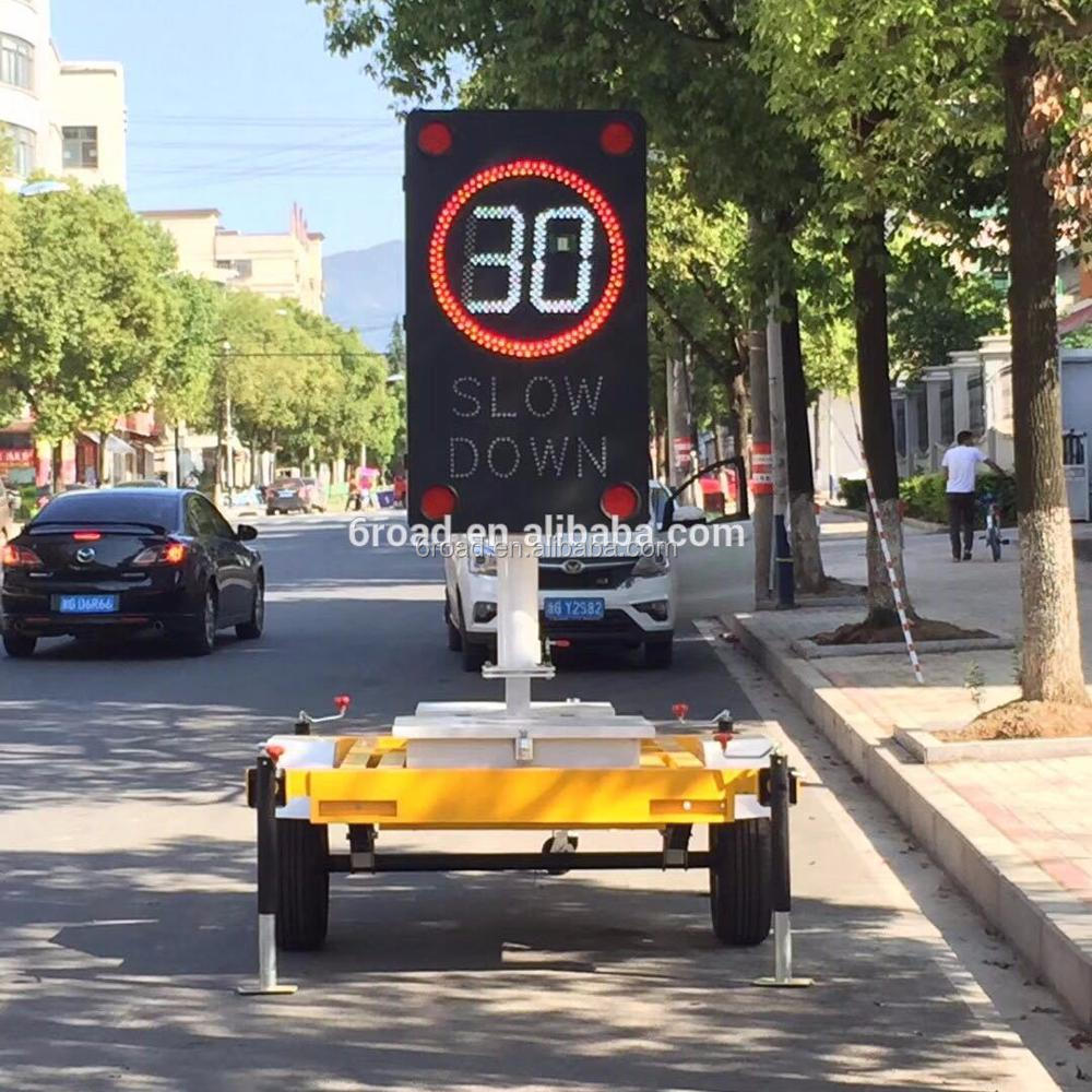 Solar LED Radar Vehicle Activated Signs Speed Trailer